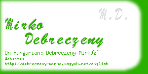 mirko debreczeny business card